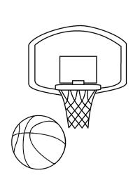 Баскетбольний кошик з м'ячем