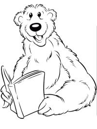 Ведмідь читає книгу