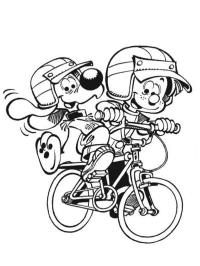 Біллі та Боллі на велосипедах