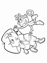 Дора і мавпочка Чобіток грають