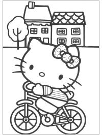 Хеллоу Кітті на велосипеді