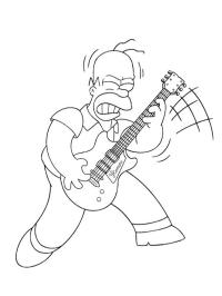 Гомер Сімпсон грає на гітарі