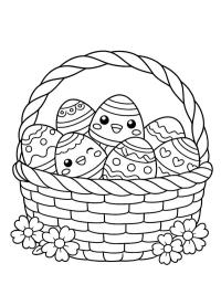 Кавайний великодній кошик