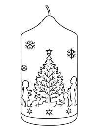 Різдвяна свічка з ялинкою