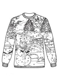 Різдвяний светр із сніговиком