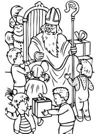 Діти зі святим Миколаєм