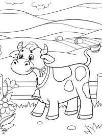 Корова в полі