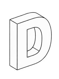 Літера D 3D