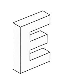 Літера E 3D