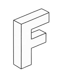 Літера F 3D