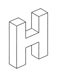 Літера H 3D