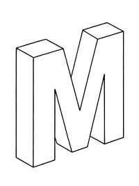 Літера M 3D