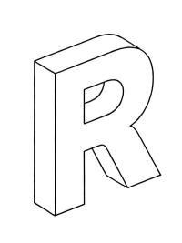 Літера R 3D