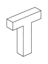 Літера T 3D