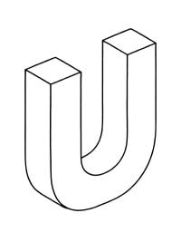 Літера U 3D