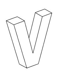 Літера V 3D