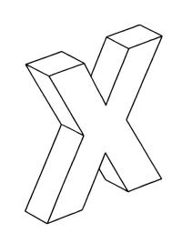 Літера X 3D