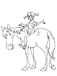 Пеппі сидить на коні