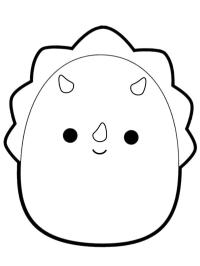 Squishmallows Трістан динозавр Трицератопс