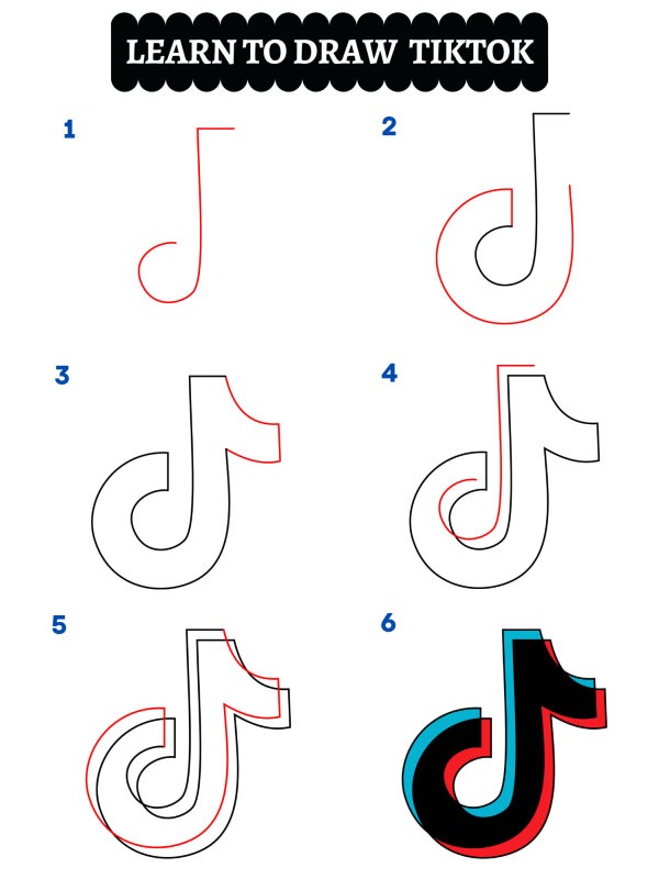 намалювати логотип TikTok