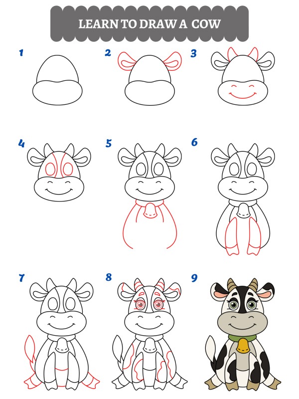 Як намалювати корову?