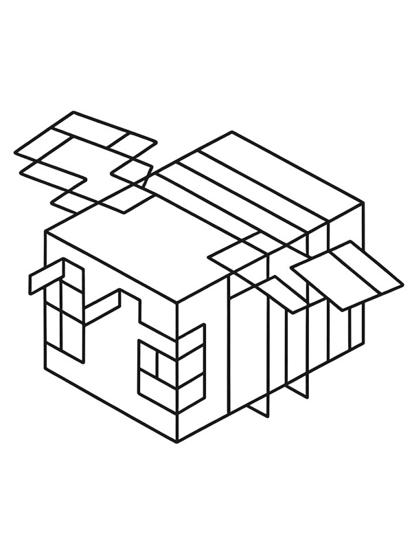 Бджола Minecreft Розмальовка Бджола Minecreft Розмальовка