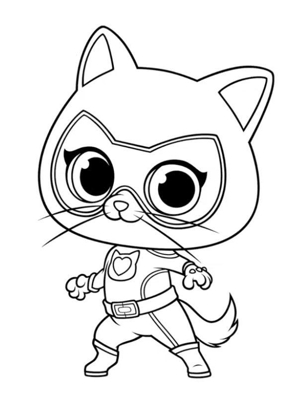 Bitsy (СуперКотики) Розмальовка Bitsy (СуперКотики) Розмальовка