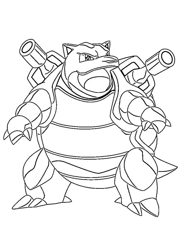 Blastoise (Покемон) Розмальовка Blastoise (Покемон) Розмальовка