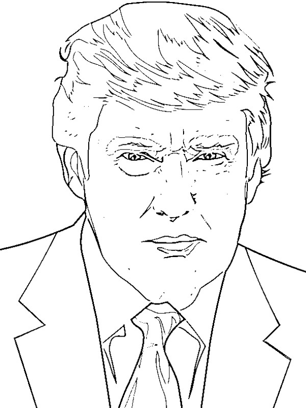 Дональд Трамп Розмальовка Дональд Трамп Розмальовка