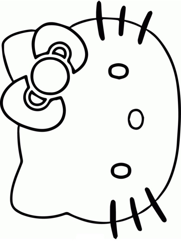 Обличчя Hello Kitty Розмальовка Обличчя Hello Kitty Розмальовка