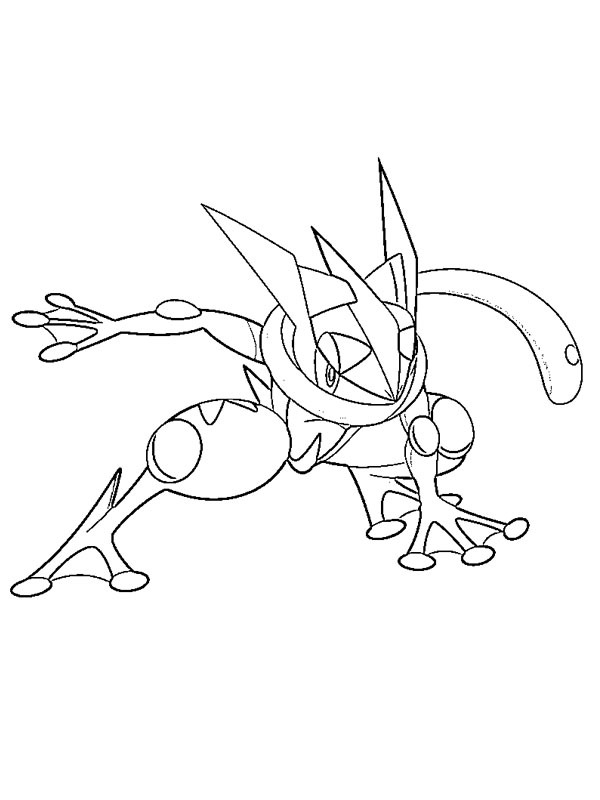 Greninja (Покемон) Розмальовка Greninja (Покемон) Розмальовка