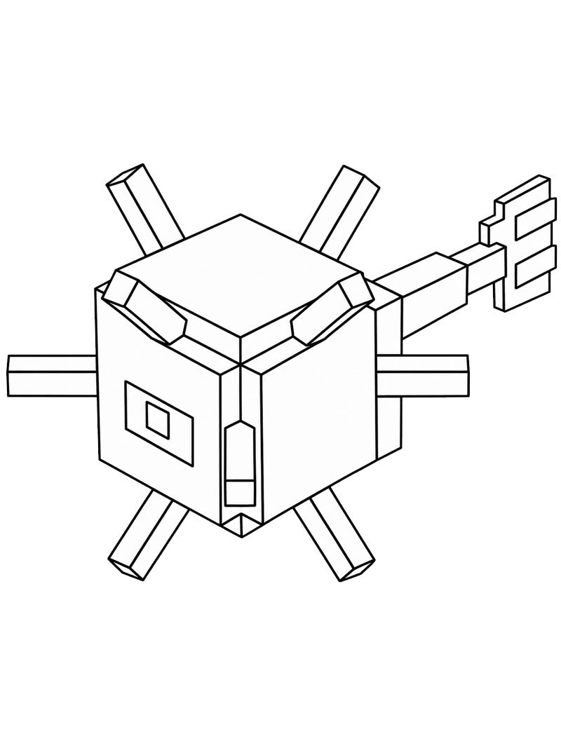 Guardian Minecraft Розмальовка