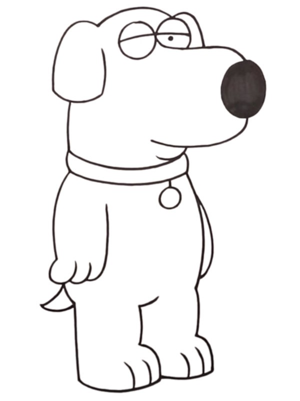 Пес Браян Гріффін (Family Guy) Розмальовка Пес Браян Гріффін (Family Guy) Розмальовка