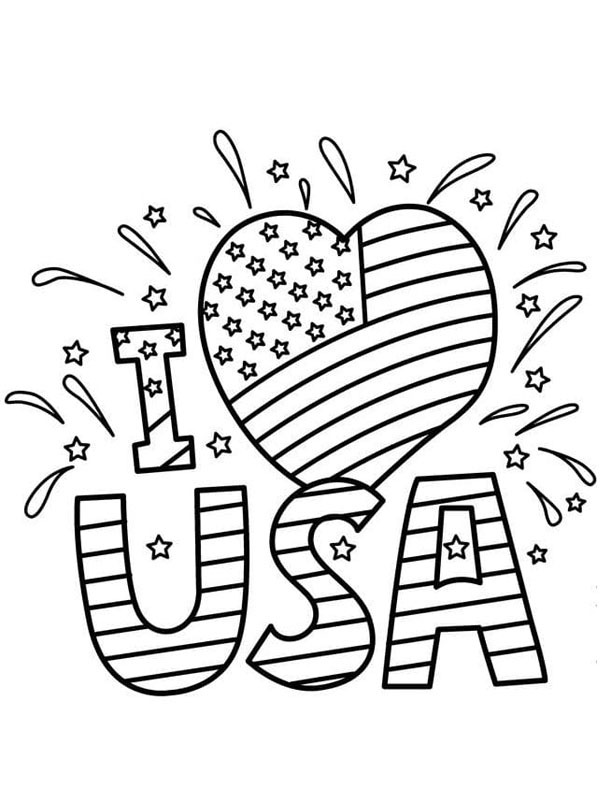 Я люблю США Розмальовка Я люблю США Розмальовка