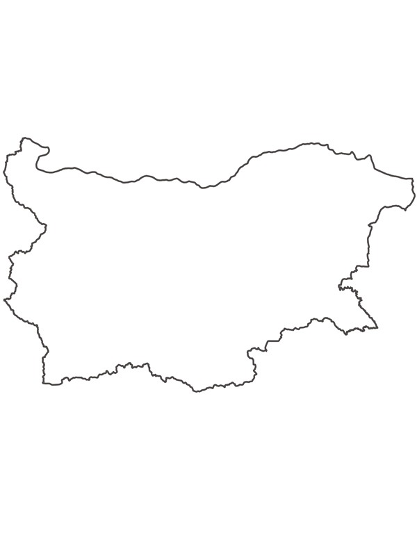Карта Болгарії Розмальовка Карта Болгарії Розмальовка
