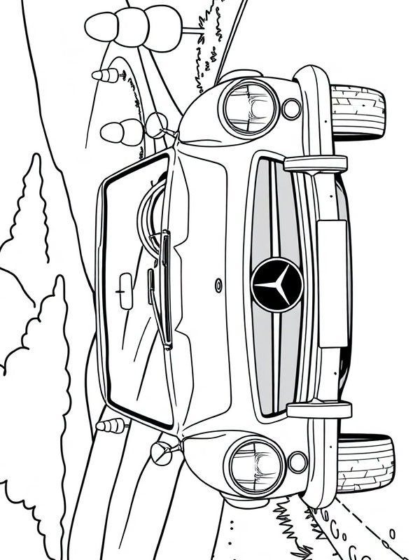 Mercedes-Benz 190 SL Розмальовка Mercedes-Benz 190 SL Розмальовка