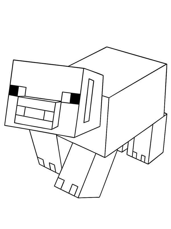 Minecraft Свиня Розмальовка Minecraft Свиня Розмальовка