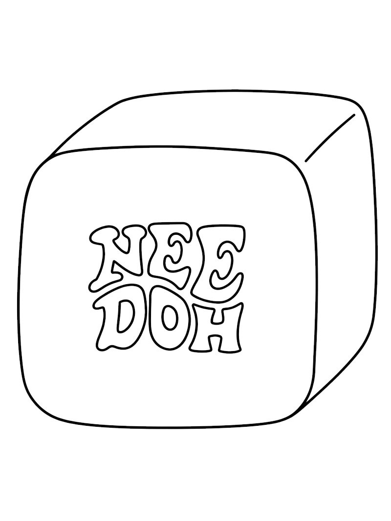 NeeDoh Nice Cube Розмальовка