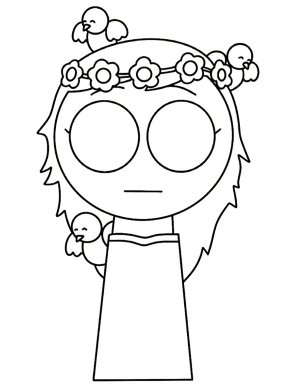 Rose (Incredibox Sprunki) Розмальовка Rose (Incredibox Sprunki) Розмальовка
