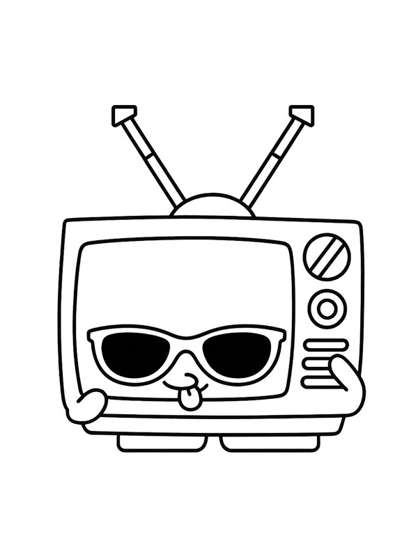 Teenie TV Shopkins Розмальовка Teenie TV Shopkins Розмальовка