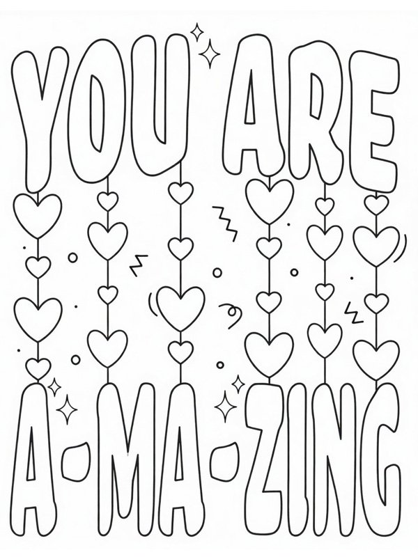 You Are Amazing Розмальовка
